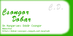 csongor dobar business card