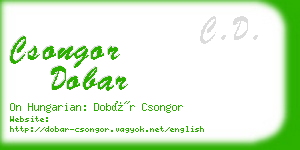 csongor dobar business card